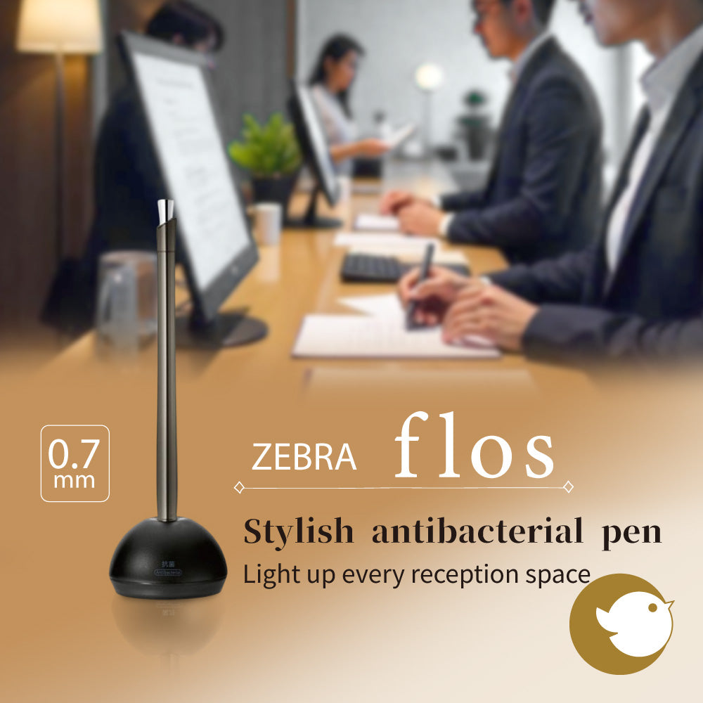 ZEBRA Floss Antibacterial Desk Ballpoint Pen with Base