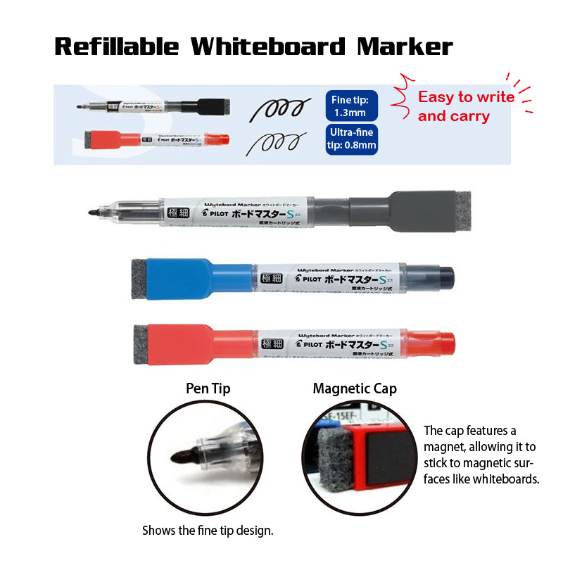 PILOT P-WMBSE-15F Replaceable card water fine-character whiteboard pen S series - CHL-STORE 