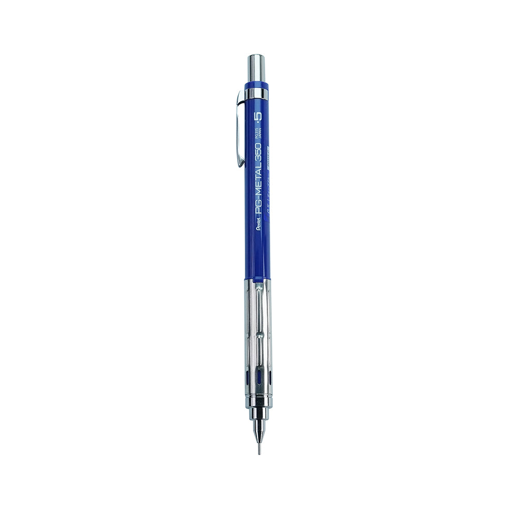 PENTEL PG-METAL350 0.5mm Drawing Mechanical Pencil Dark Blue Transparent Red Transparent Pink Student Stationery Business Stationery