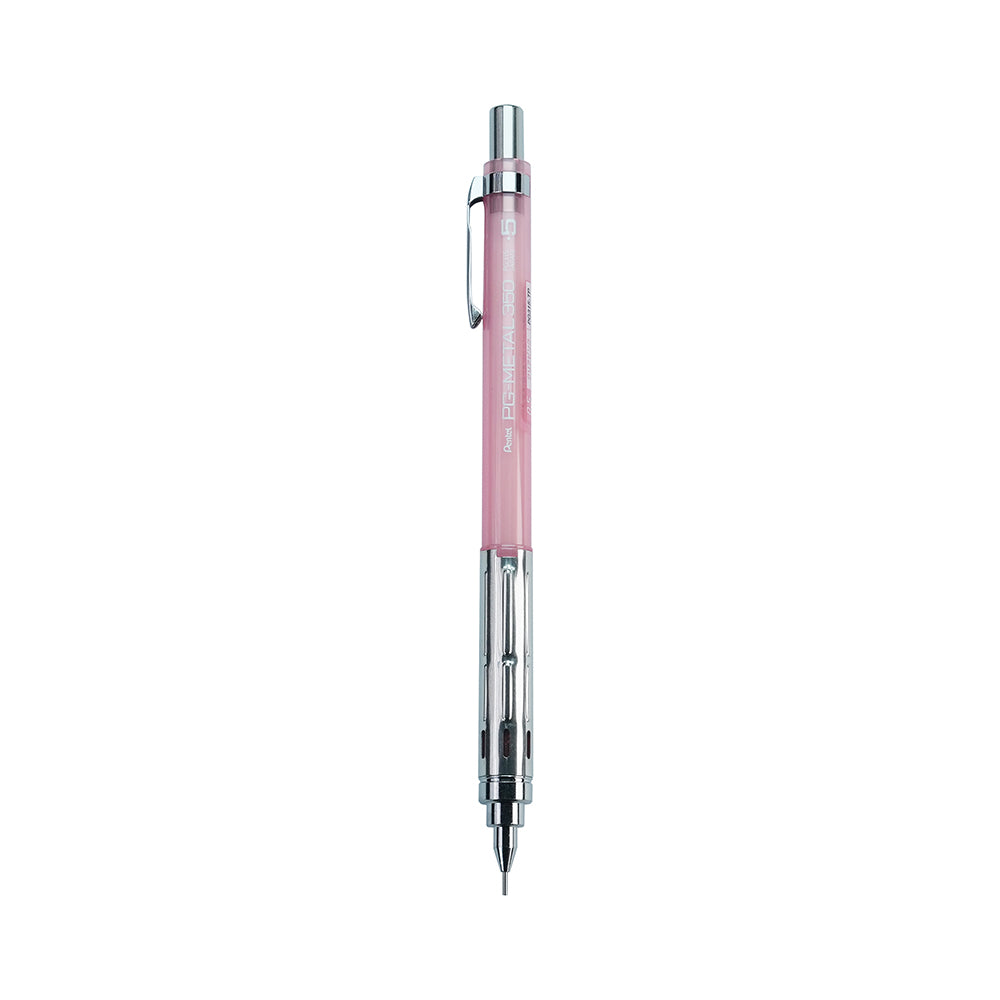 PENTEL PG-METAL350 0.5mm Drawing Mechanical Pencil Dark Blue Transparent Red Transparent Pink Student Stationery Business Stationery