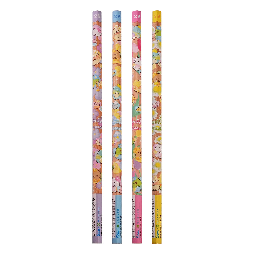 Corner Creature Stationery SAN-X 10th Anniversary Ghost Paradise Series 2B Pencils 4 Sets Pencil Caps 5 Sets Backing Board Cartoon Primary School Students Teenagers Home School Office PH11401 ST91101 - CHL-STORE 