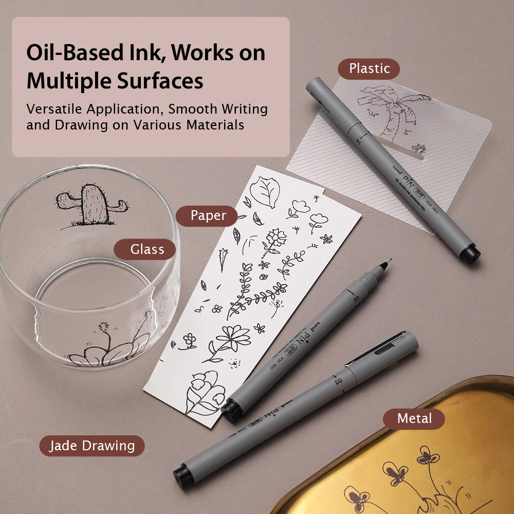 Fine character pen UNI 0.49mm oily very fine black drawing fine character art tool stationery painting student teacher student office PIN01A.24 - CHL-STORE 