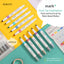 KOKUYO Smoke Gray Thin Tip + Double Tip Highlighter Five-color Set MARK+ Highlighter PM-MT201-5S - CHL-STORE 