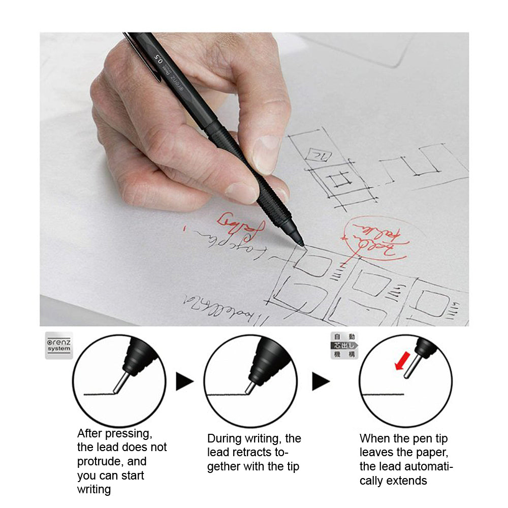 Pentel orenznero 0.3mm fine mechanical pencil black PP3003-A anti-break super stable