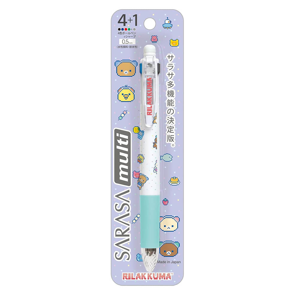 San-X X Showa Note x Sarasa Multi 4+1 Pena Fungsional 0.5mm Rilakkuma Doraemon