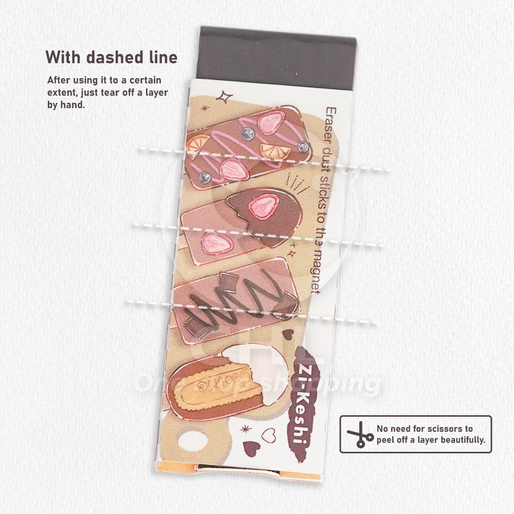 Kutsuwa Strawberry Banana Mint Original Chocolate Series Fragrance Magnetic Eraser Wipe Random Shipment