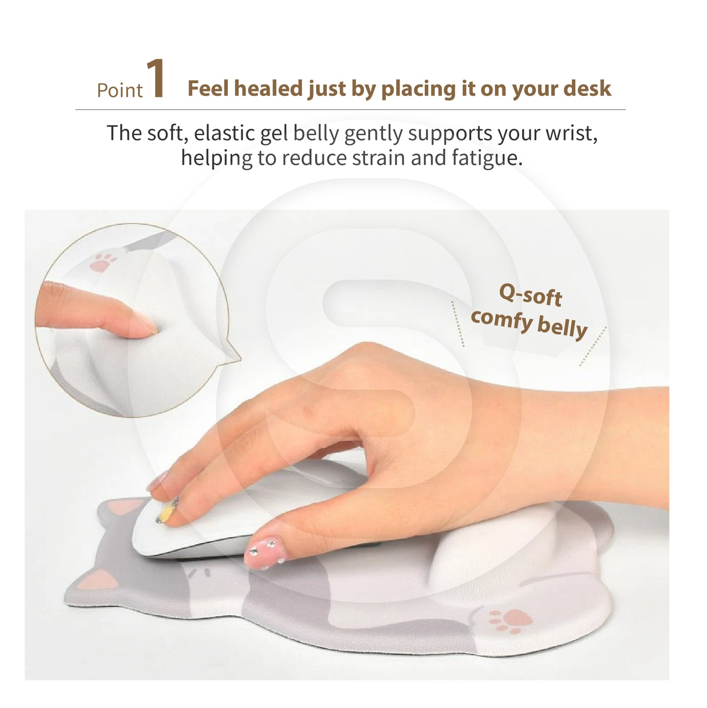 SUN-STAR Japan ONAKA Mouse Pad – Cute Animal Series