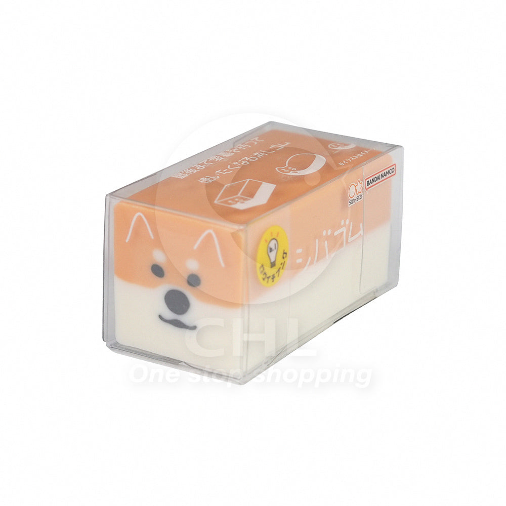 Sun-Star Animal Transformable Eraser Transforms with Use Cute Healing Tuxedo cat Shiba Inu Duckling Piglet