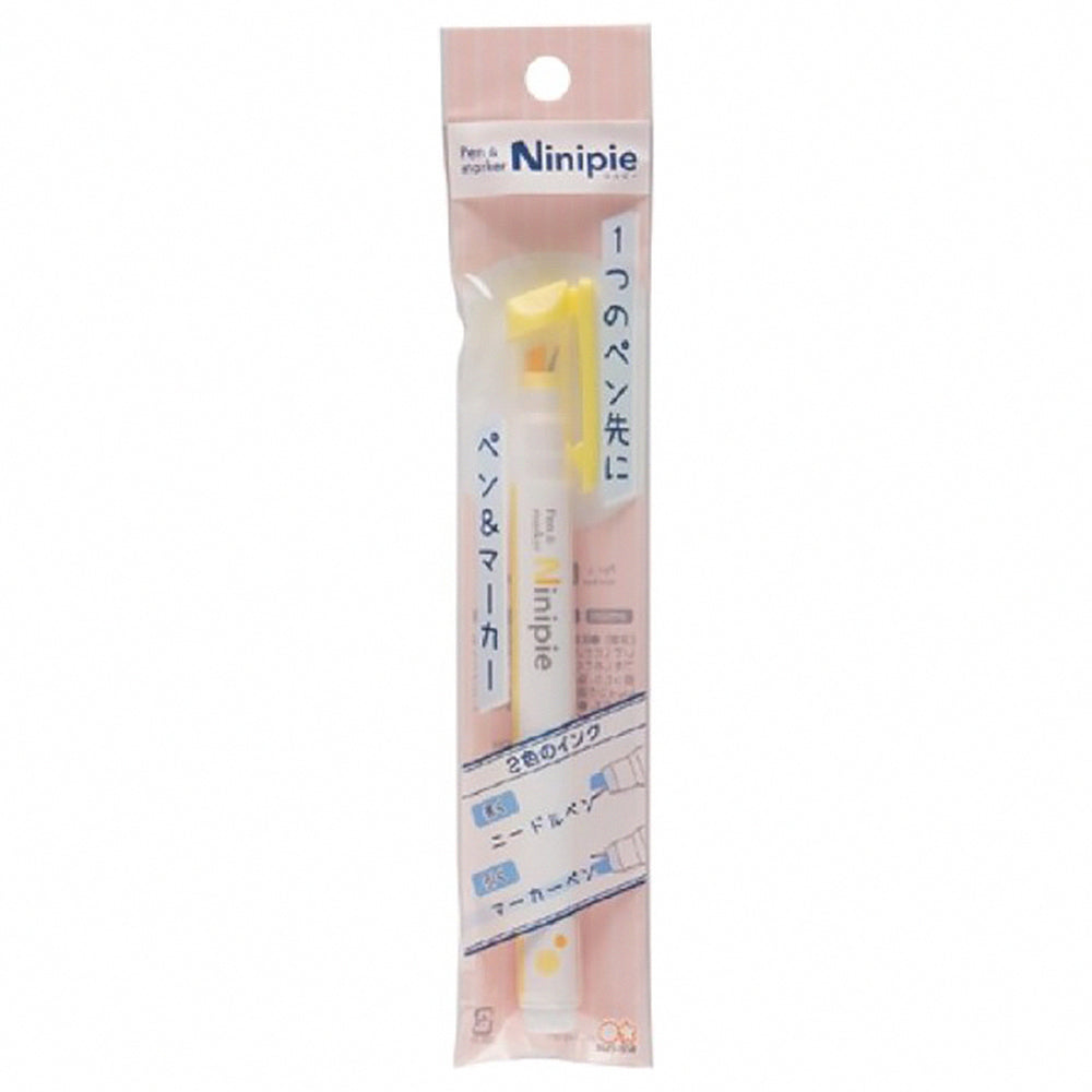 Sun-Star Ninipie Dual-Tip Pen: Japanese Highlighter & Stylus