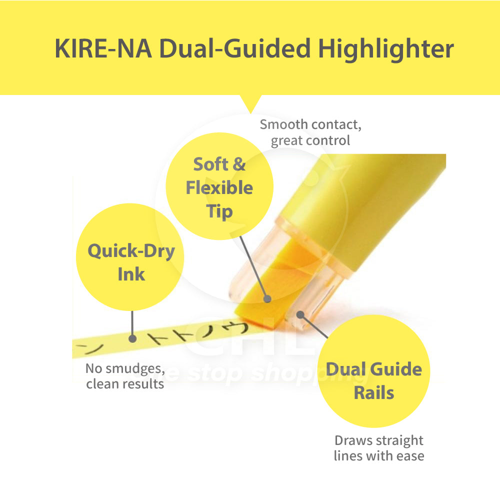 Pilot Kire-na dual-head highlighter SKIW-1 Fast Dry Stable Not easy to accumulate ink Clean lines