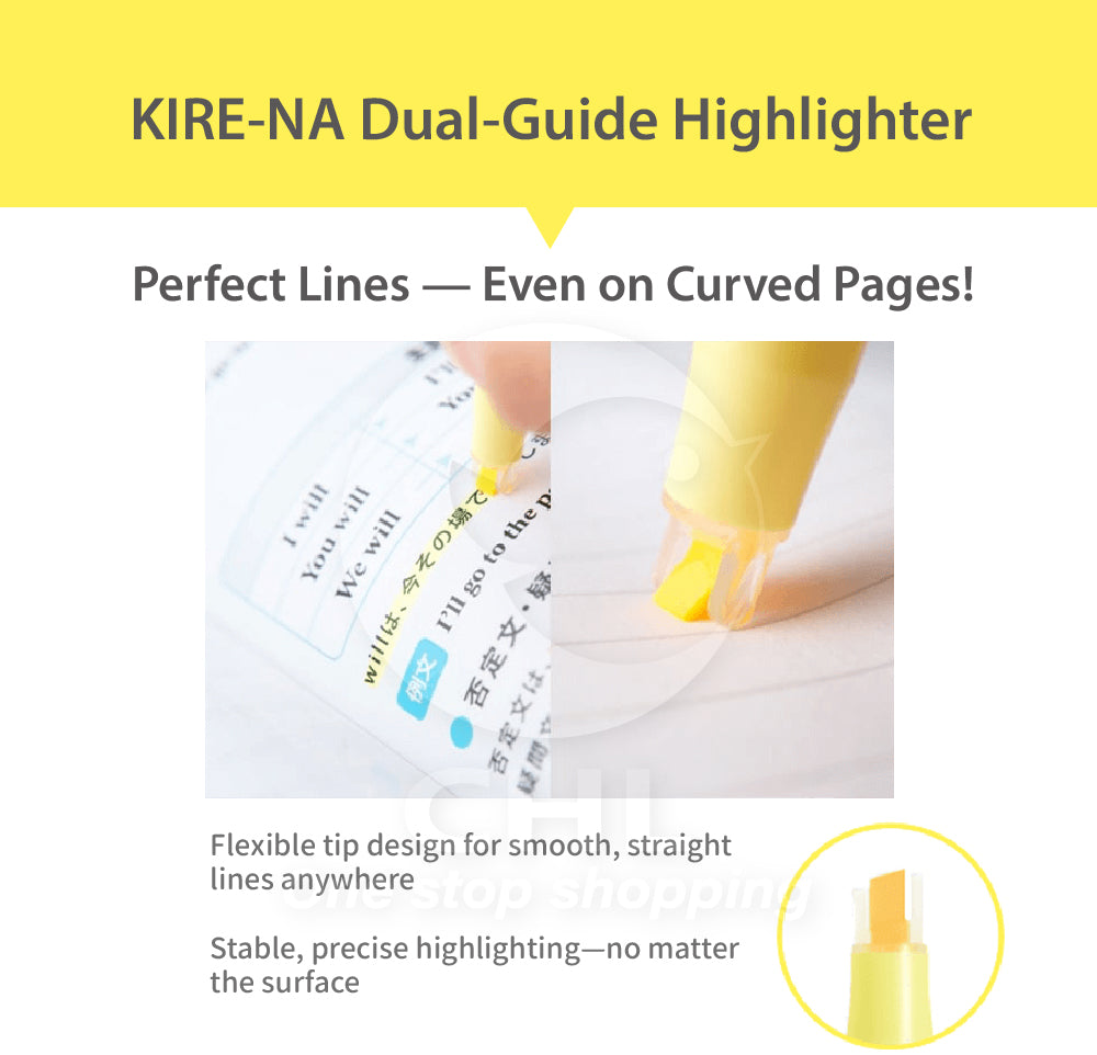 Pilot Kire-na dual-head highlighter SKIW-1 Fast Dry Stable Not easy to accumulate ink Clean lines