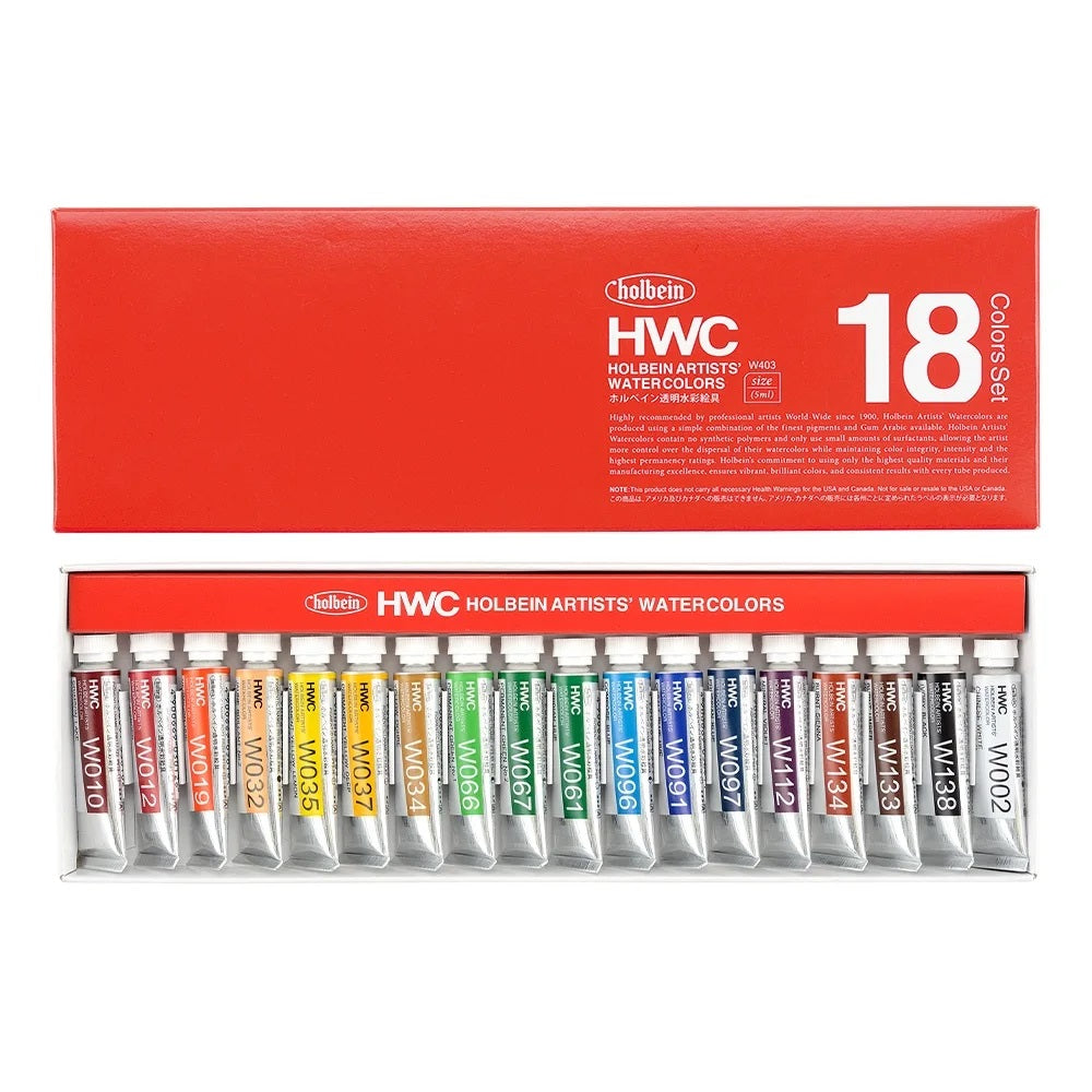 Holbein Transparent Watercolor Paint Lightfast Not Easy to Fade High Transparency Professional Grade Artist Fine Art
