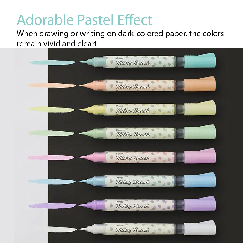 PENTEL MILKY BRUSH (Free black and white picture card) XGFH-P - CHL-STORE 