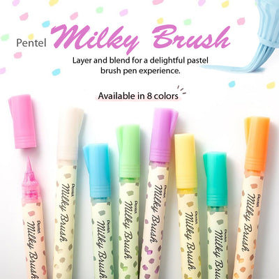PENTEL MILKY BRUSH (Free black and white picture card) XGFH-P - CHL-STORE 