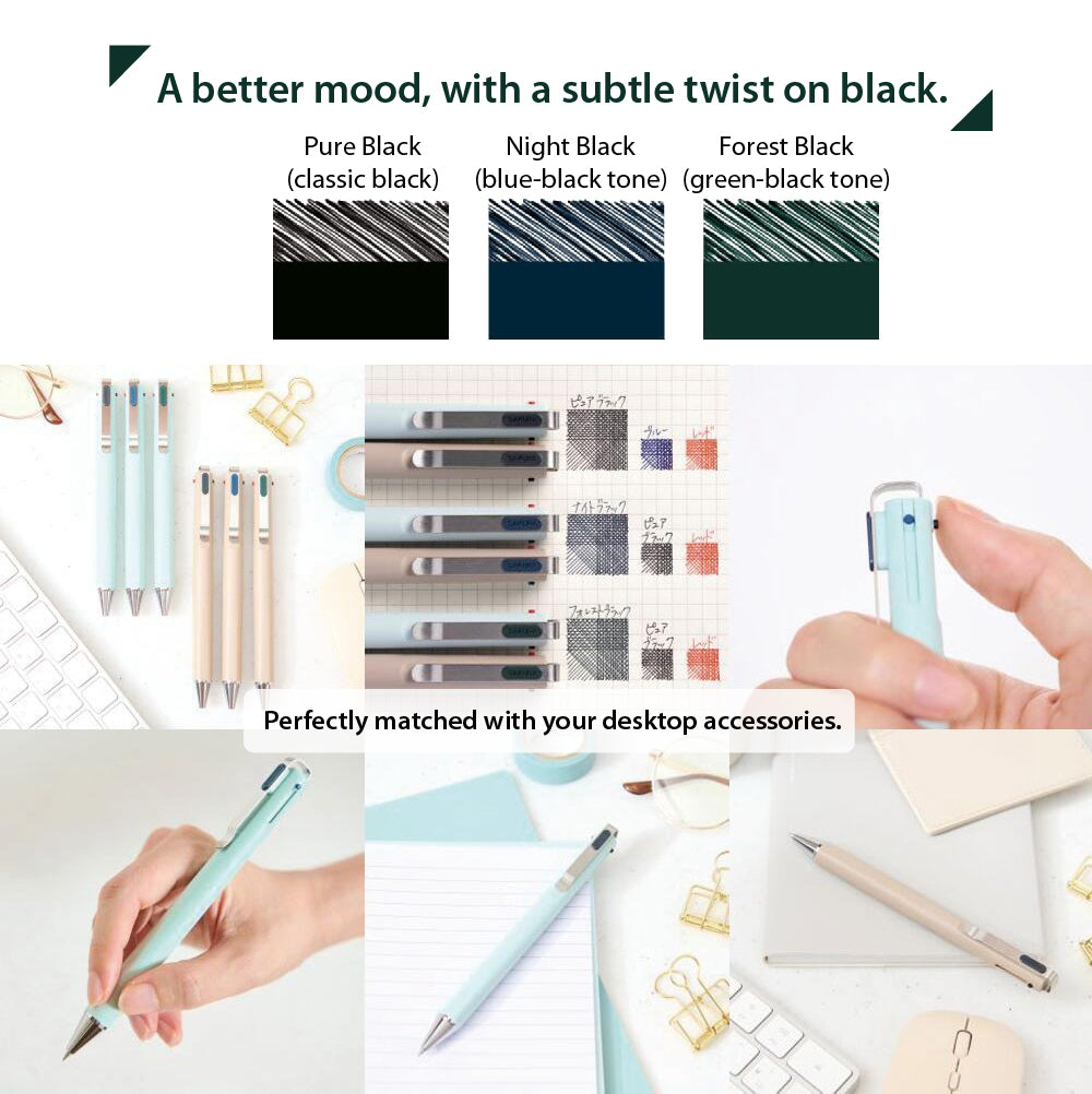 Sakura GBR20 Ballsign ID 0.4mm 0.5mm Gel Pen Ballpoint Pen Vintage Dark Ink Red Dot Design - CHL-STORE 
