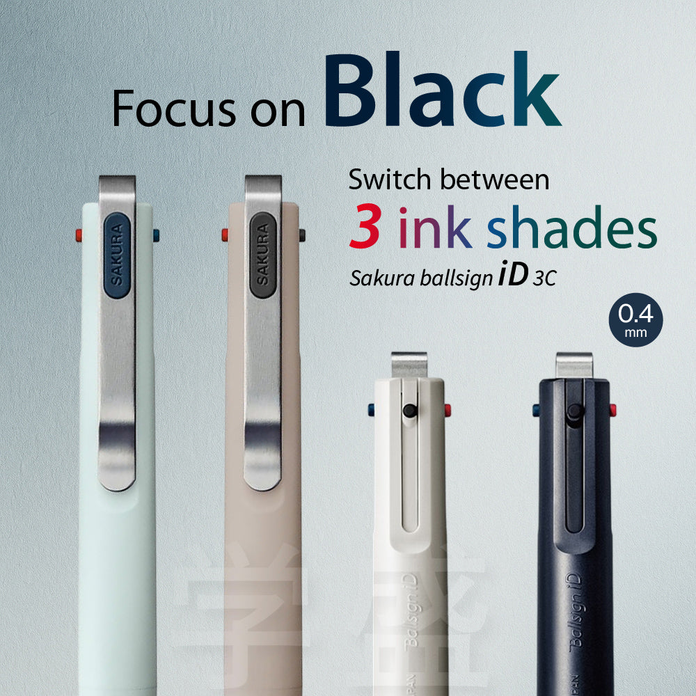 Sakura GBR20 Ballsign ID 0.4mm 0.5mm Gel Pen Ballpoint Pen Vintage Dark Ink Red Dot Design - CHL-STORE 