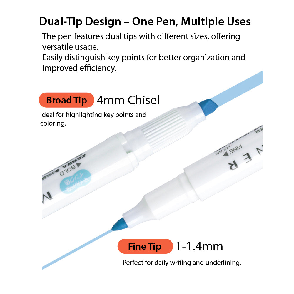 ZEBRA MILDLINER double-headed highlighter soft natural WKT7 new color highlighter - CHL-STORE 