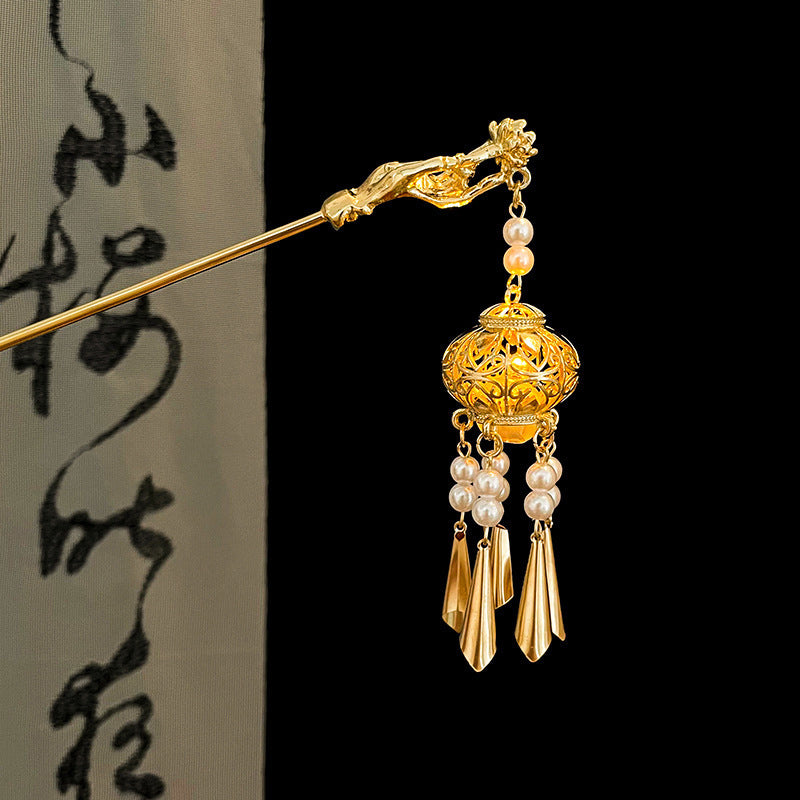 Super fairy ancient style high-end hairpin pendant step shaking hairpin Chinese style flower hair accessories design hairpin ancient style - CHL-STORE 