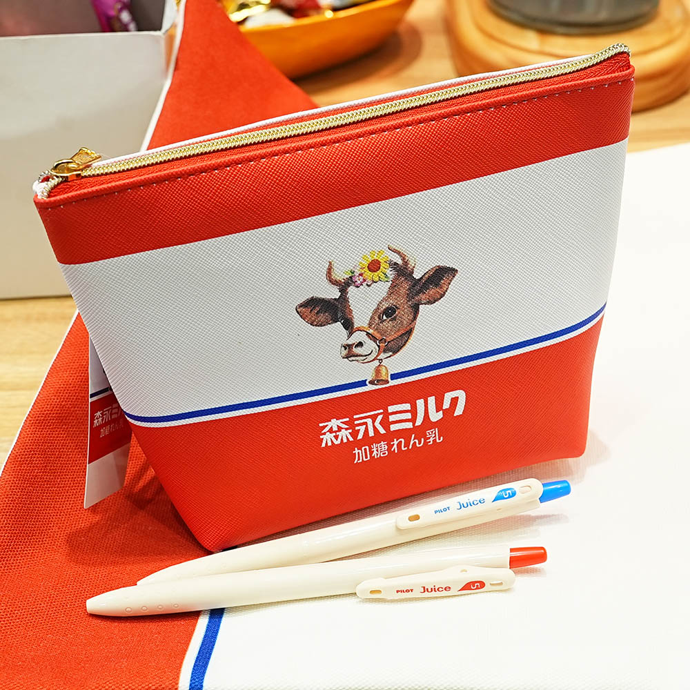 Sakamot Morinaga Milk Collab Boat-Shaped Pen & Cosmetic Pouch