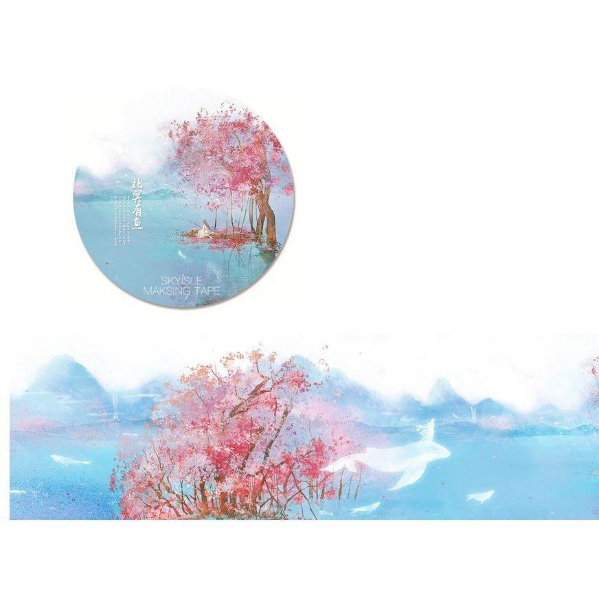 Ancient Fantasy Ink Painting Characters Landscape Heartbeat Series Decorative Handbook Decorative Tape Washi Tape Paper Tape NP-HTEQF-004 - CHL-STORE 