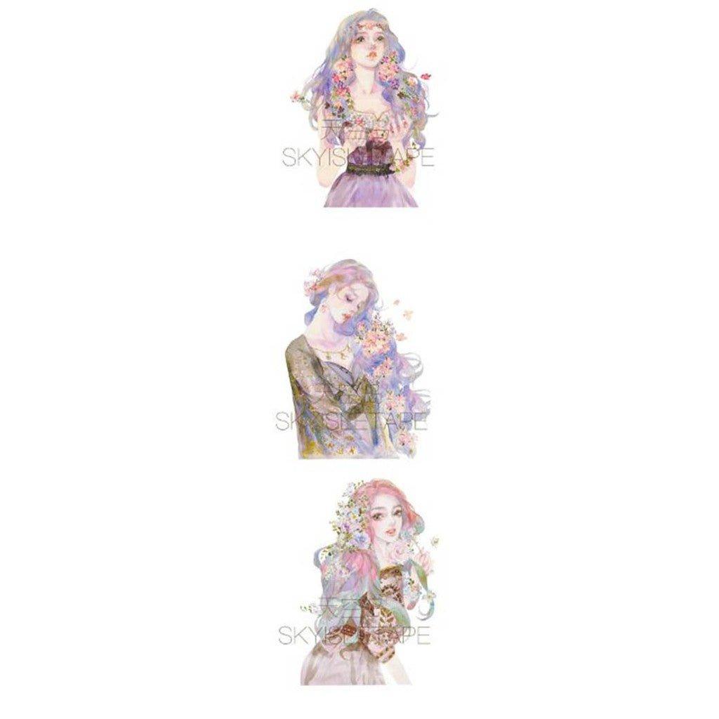 Ancient Fantasy Ink Painting Characters Landscape Heartbeat Series Decorative Handbook Decorative Tape Washi Tape Paper Tape NP-HTEQF-004 - CHL-STORE 