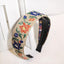 Bohemian style retro ethnic embroidery toothed non-slip headband 6 pattern shapes resort style wide hairdressing style popular items - CHL-STORE 