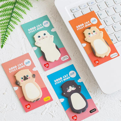 Cartoon cute cat series N times stickers, notes, post-it notes, notes, messages, standing, handbook materials, clipping DIY, office stationery, learning and daily necessities - CHL-STORE 