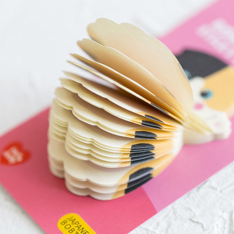 Cartoon cute cat series N times stickers, notes, post-it notes, notes, messages, standing, handbook materials, clipping DIY, office stationery, learning and daily necessities - CHL-STORE 