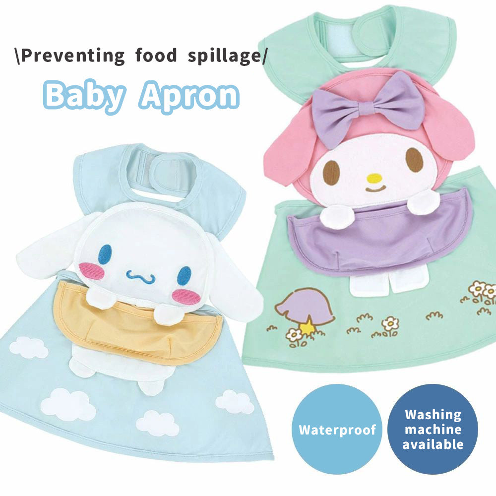 Skater baby apron anti-dirty apron water-repellent design washing machine OK My Melody Cinnamoroll Sanrio cute Japan