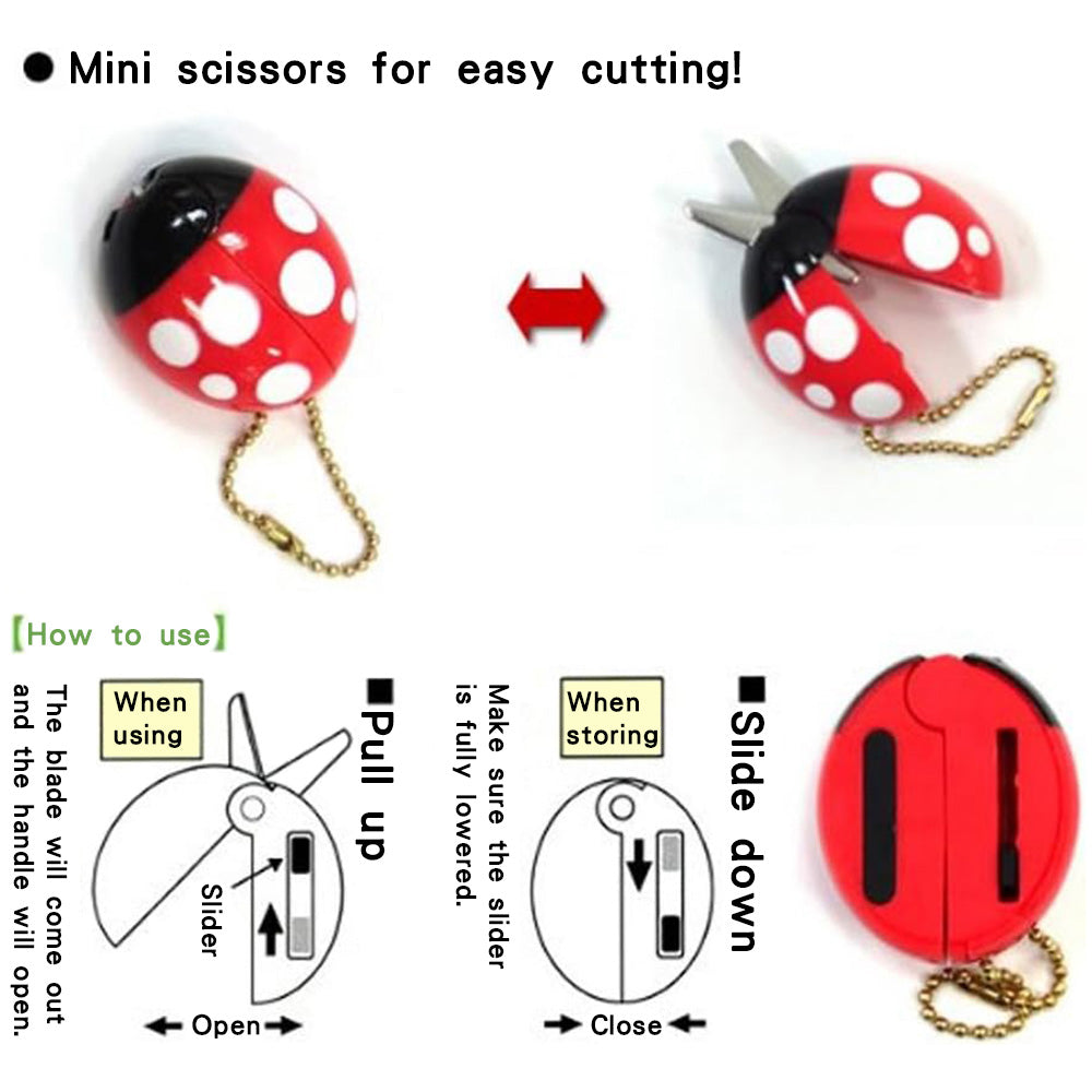 OHTO TH-420-RD Ladybug Portable Scissors