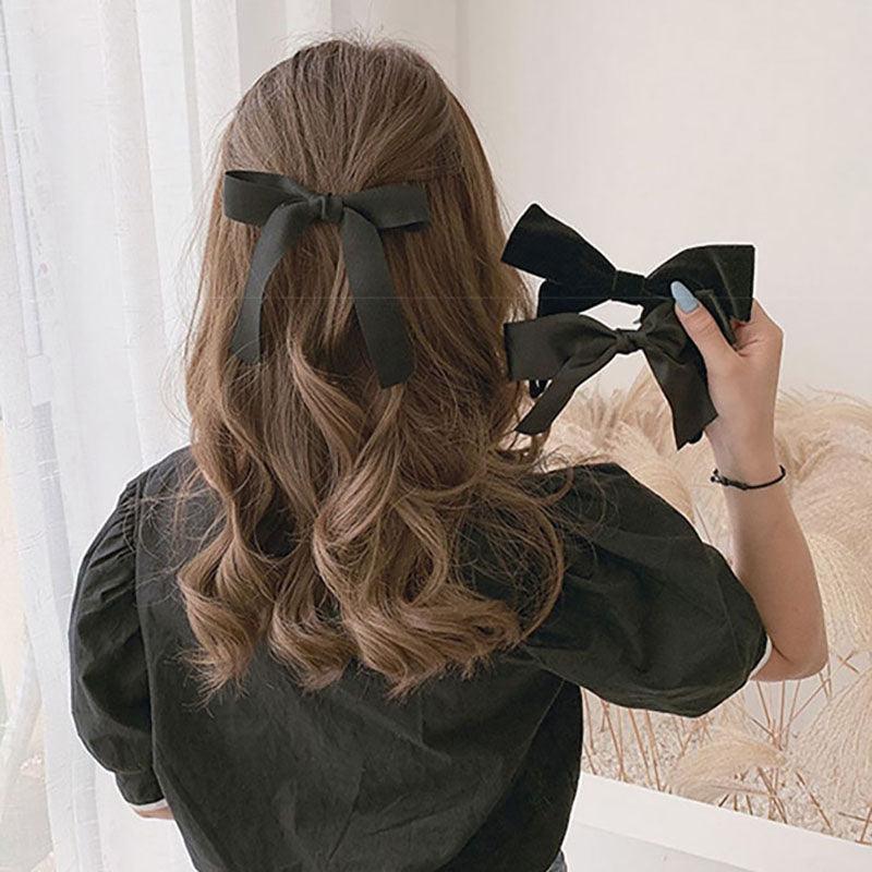 Celebrities with the same style, half-piece girl bow hair clip, side bow pair clips, ever-changing braided hair ribbon, styling design, beauty salon, fashion accessories, popular hair accessories - CHL-STORE 
