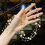 Colored flower bow Braided hair chain Pearl hair accessories chain Pearl braided tassels Braided hair band Popular items Braided hair headdress - CHL-STORE 