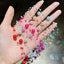 Colored flower bow Braided hair chain Pearl hair accessories chain Pearl braided tassels Braided hair band Popular items Braided hair headdress - CHL-STORE 