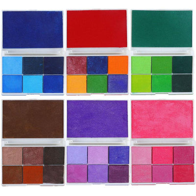 Colorful water-based ink pad for finger painting, color ink pad, handbag essentials, art decoration, card decoration, seal items - CHL-STORE 