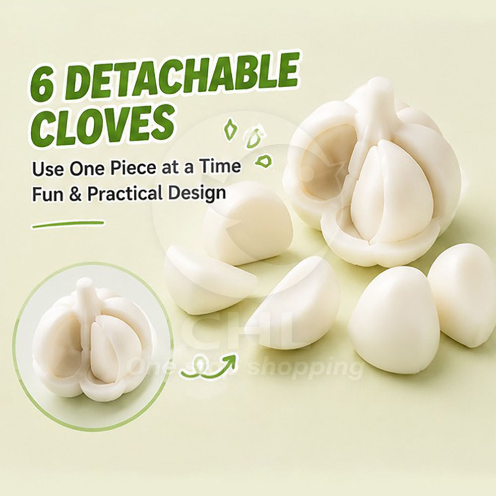Garlic-Shaped Eraser (6-Piece Detachable Set)