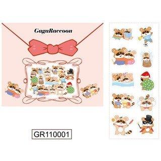 Cute Animal Cartoon GAGARACCOON Raccoon Everyday Decoration Transparent Sticker Pack Sticker NP-H7TAY-0290