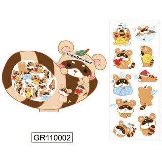 Cute Animal Cartoon GAGARACCOON Raccoon Everyday Decoration Transparent Sticker Pack Sticker NP-H7TAY-0290