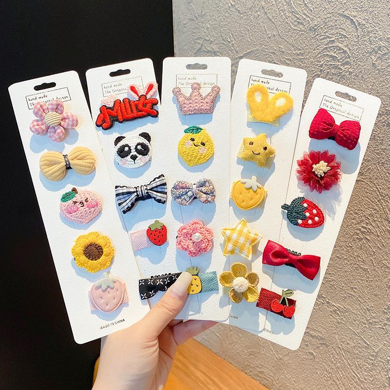 Cute cloth bag headdress fine hair broken hair clip suitable for infants and young children cute shape cute hair accessories styling design a variety of hair clips - CHL-STORE 