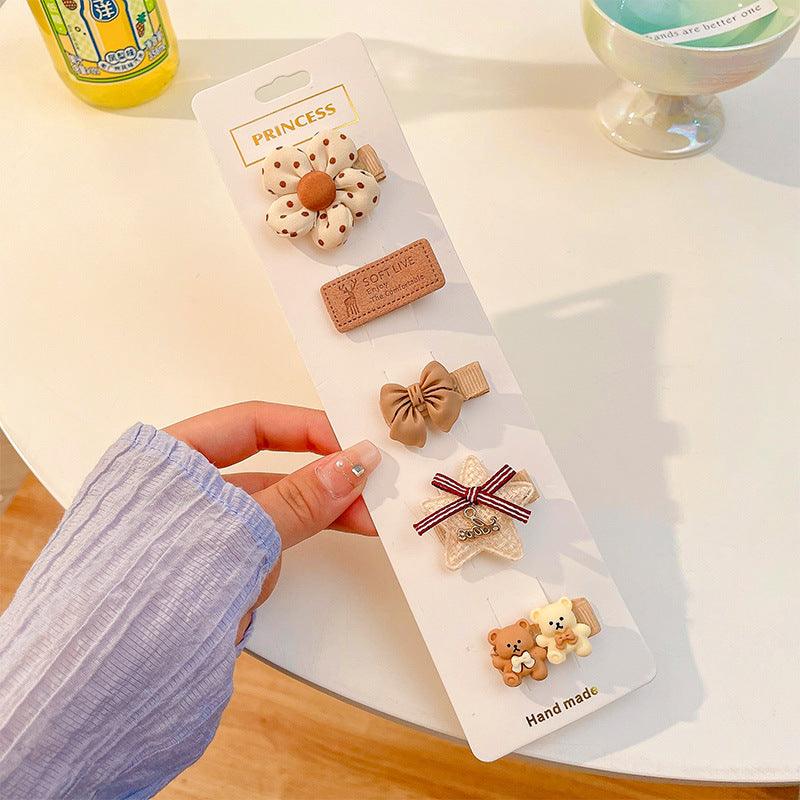 Cute cloth bag headdress fine hair broken hair clip suitable for infants and young children cute shape cute hair accessories styling design a variety of hair clips - CHL-STORE 