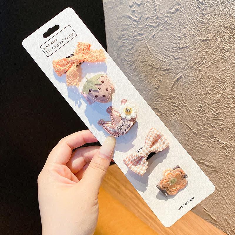 Cute cloth bag headdress fine hair broken hair clip suitable for infants and young children cute shape cute hair accessories styling design a variety of hair clips - CHL-STORE 