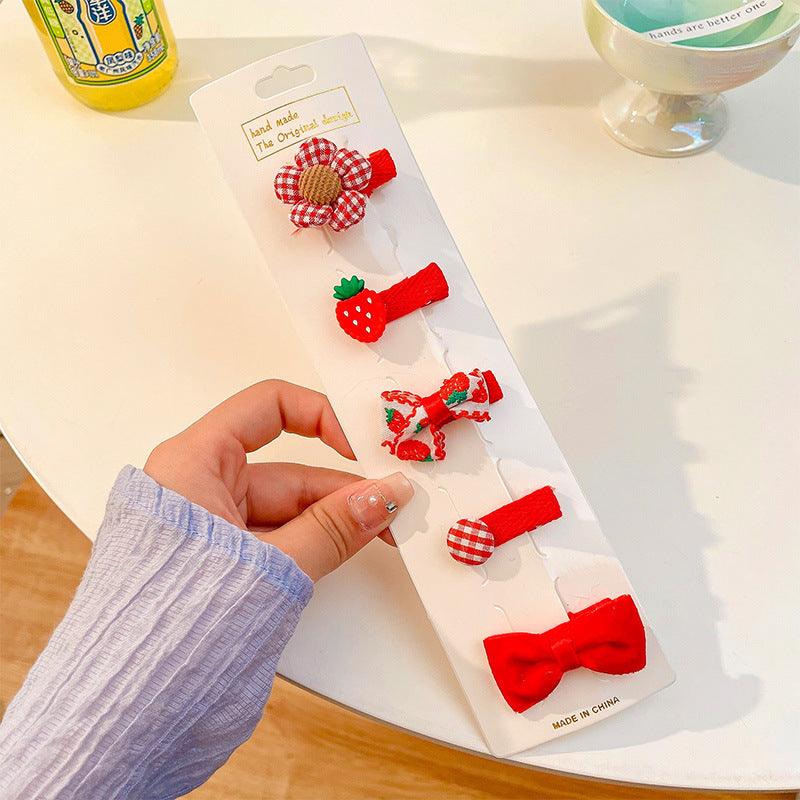 Cute cloth bag headdress fine hair broken hair clip suitable for infants and young children cute shape cute hair accessories styling design a variety of hair clips - CHL-STORE 