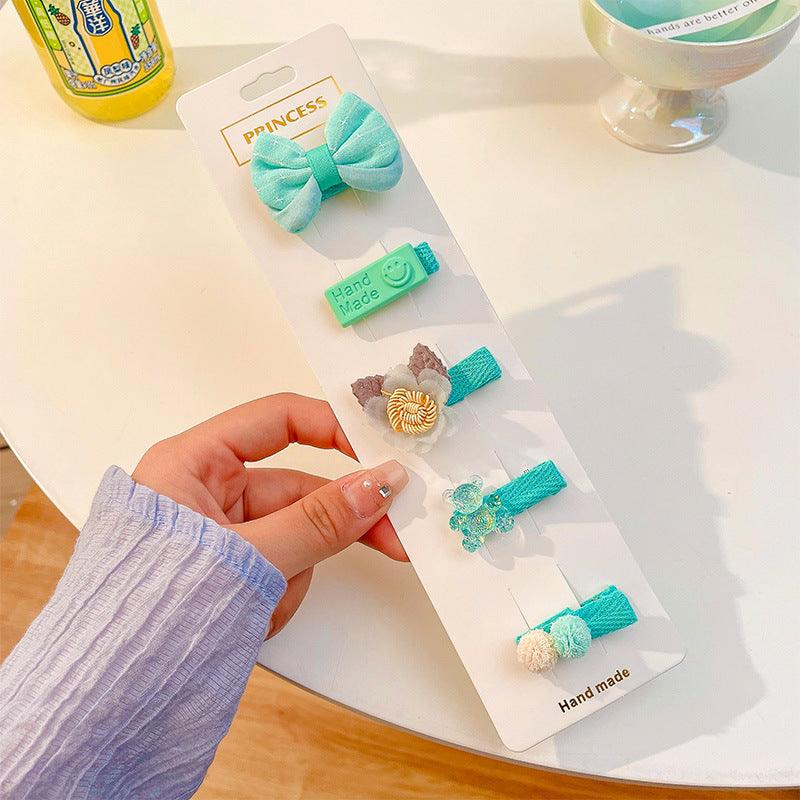 Cute cloth bag headdress fine hair broken hair clip suitable for infants and young children cute shape cute hair accessories styling design a variety of hair clips - CHL-STORE 
