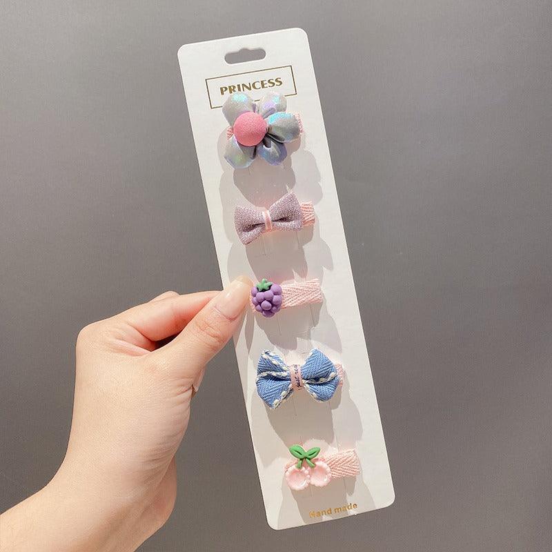 Cute cloth bag headdress fine hair broken hair clip suitable for infants and young children cute shape cute hair accessories styling design a variety of hair clips - CHL-STORE 