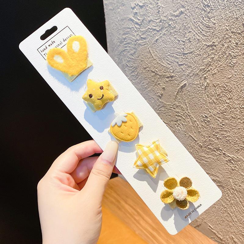Cute cloth bag headdress fine hair broken hair clip suitable for infants and young children cute shape cute hair accessories styling design a variety of hair clips - CHL-STORE 