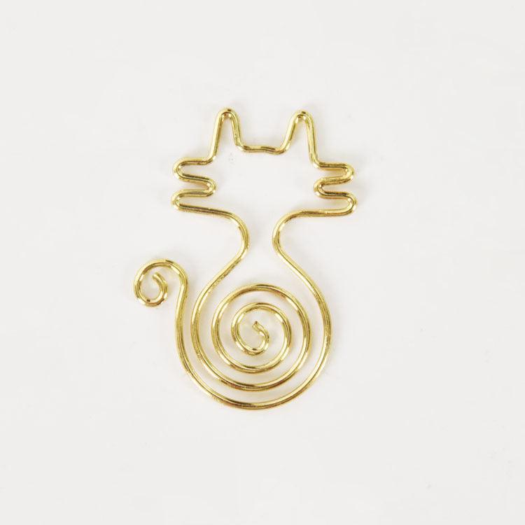 Cute shape metal paper clip, animal shape, shape paper clip, cherry blossom, cat, love, 10 set, creative shape paper clip - CHL-STORE 