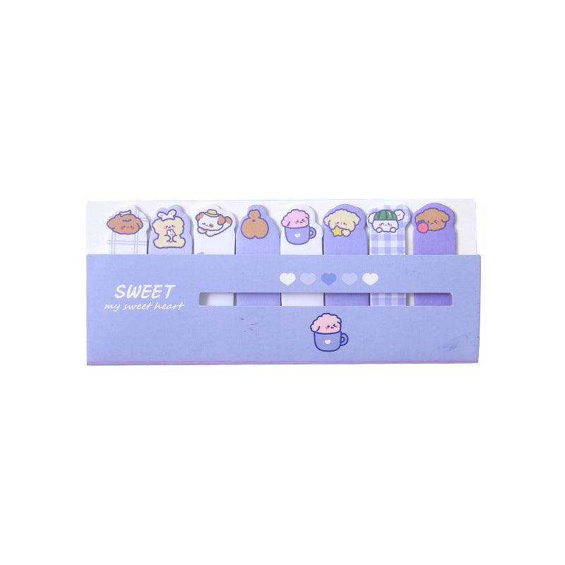 Cute strips of paper stickers, 120 sheets, school supplies, small office objects, special shapes, cute animals - CHL-STORE 