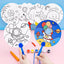 DIY Blank Cartoon Cute Hand-painted Small Fan Astronaut Model Animal Model Children's Art Hand-painted Fan - CHL-STORE 