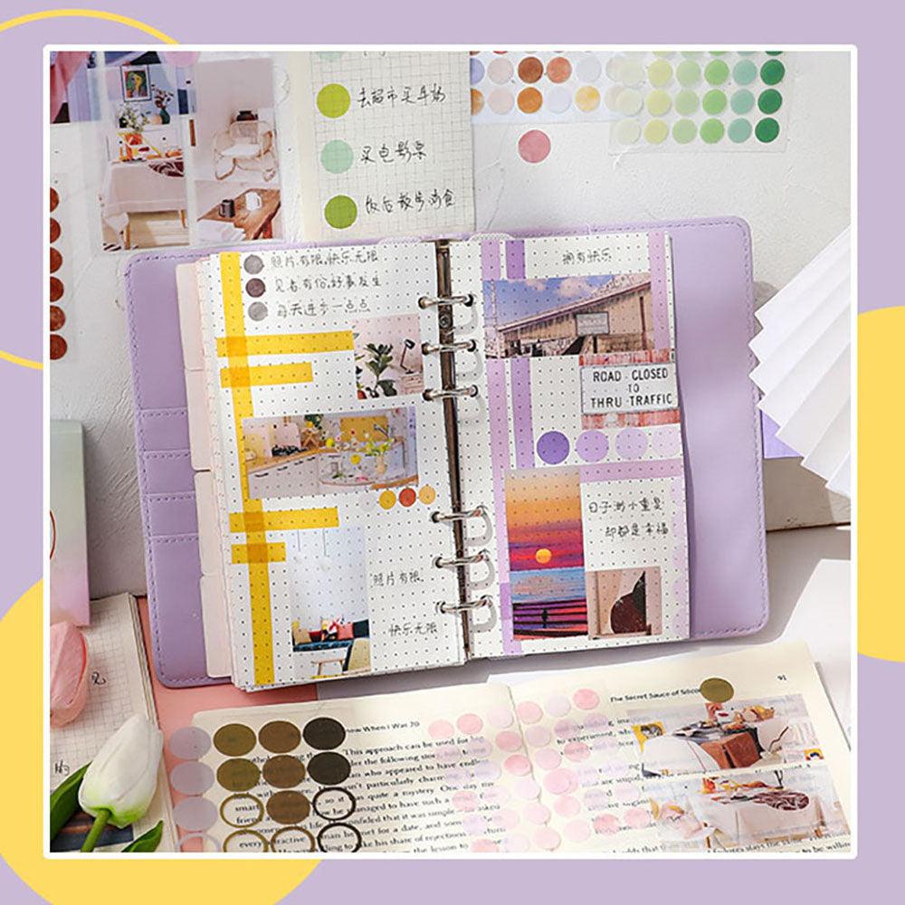 Dream Life Series Handbook sealing dots, circular sealing stickers, label stickers, simple colors, collage creativity, key marks, material DIY - CHL-STORE 