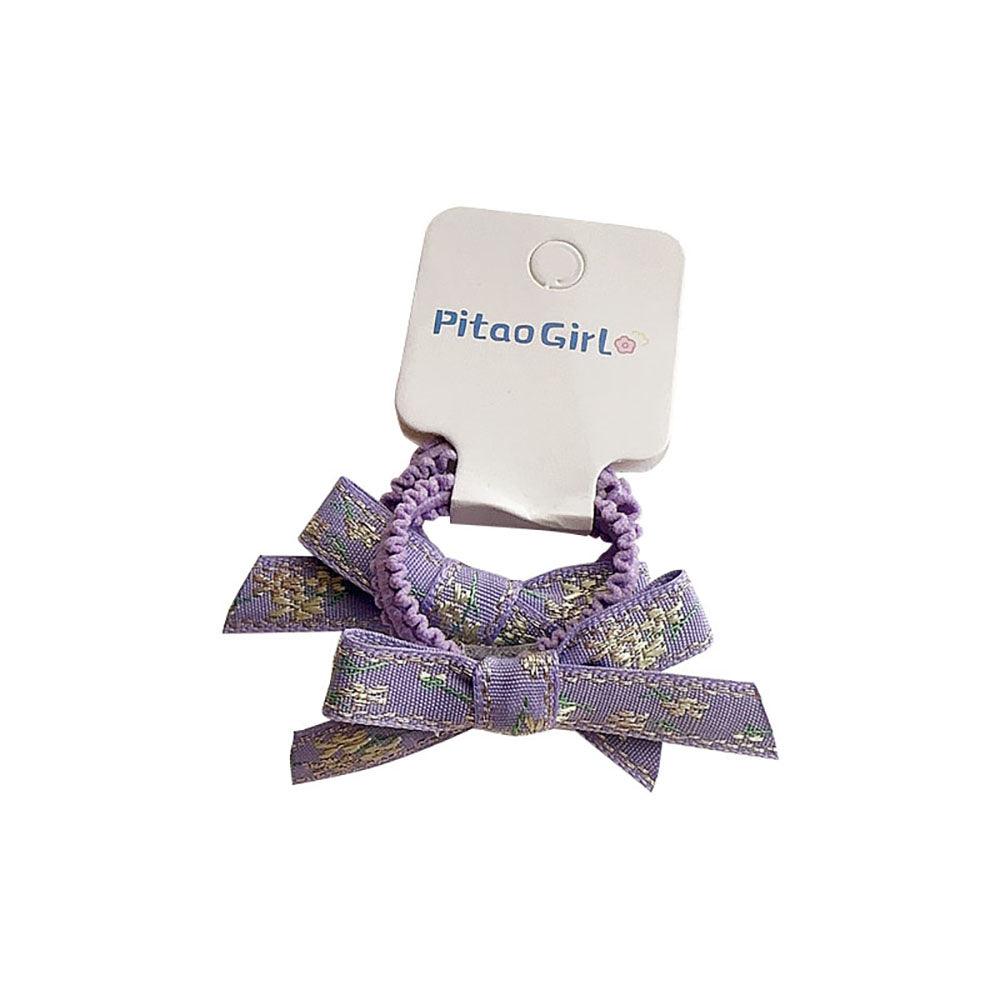 Ethnic style embroidered lady style children's pair of bow hair ties, textured hair accessories, popular hair salons, styling hair accessories - CHL-STORE 