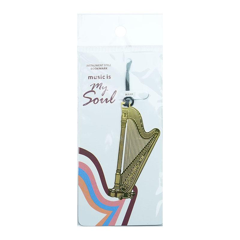 Exquisite Musical Instrument Metal Mini Bookmark Creative Simple Bookmark Literary and Music Bookmark 6 Musical Instrument Styles Essential for Reading NP-H7TAQG-071 - CHL-STORE 